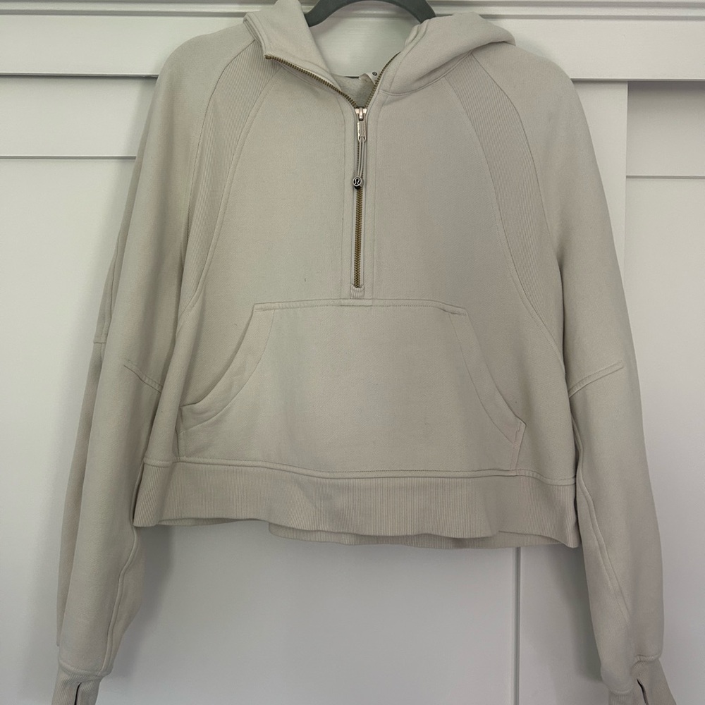 Lululemon Athletica Cream Half-Zip Hoodie